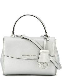 Серая кожаная сумка через плечо от MICHAEL Michael Kors