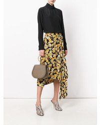 Серая кожаная сумка через плечо от Chloé