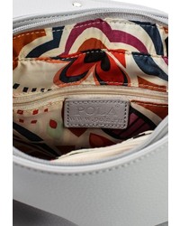 Серая кожаная сумка через плечо от Pola