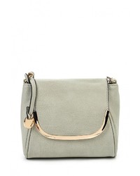 Серая кожаная сумка через плечо от Pola