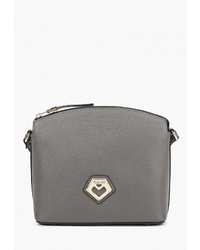 Серая кожаная сумка через плечо от Trevor