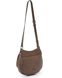 Женская серая кожаная сумка от Frye