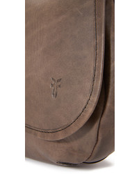 Женская серая кожаная сумка от Frye