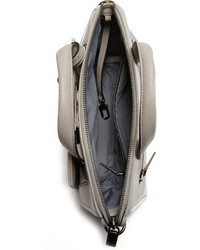 Женская серая кожаная сумка от Tumi