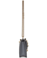 Женская серая кожаная сумка от Valentino