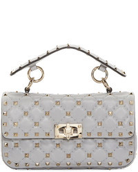 Женская серая кожаная сумка от Valentino