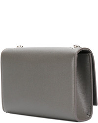Женская серая кожаная сумка от Saint Laurent