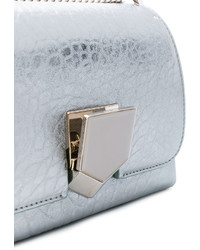 Женская серая кожаная сумка от Jimmy Choo