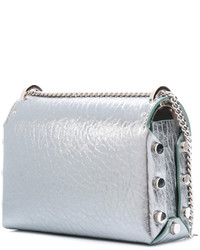 Женская серая кожаная сумка от Jimmy Choo