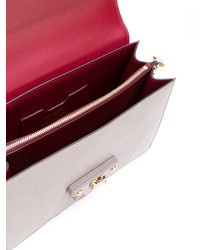 Женская серая кожаная сумка от Dolce & Gabbana