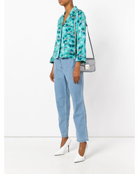 Женская серая кожаная сумка от Furla