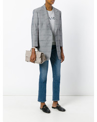 Женская серая кожаная сумка от Zanellato