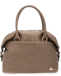 Женская серая кожаная сумка от Vivienne Westwood