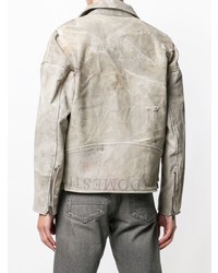 Мужская серая косуха с камуфляжным принтом от Readymade