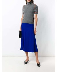 Женская серая кофта с коротким рукавом от Rochas