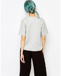 Женская серая кофта с коротким рукавом от Monki