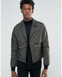 Мужская серая куртка в стиле милитари от Asos