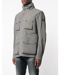 Мужская серая куртка в стиле милитари от Belstaff