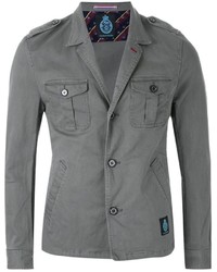 Мужская серая куртка в стиле милитари от GUILD PRIME
