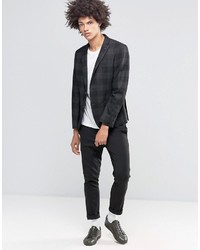 Мужская серая куртка в шотландскую клетку от Selected