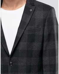 Мужская серая куртка в шотландскую клетку от Selected