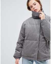Женская серая куртка-пуховик от ASOS DESIGN