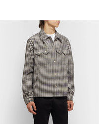 Мужская серая куртка-рубашка в клетку от Ami