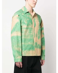 Мужская серая куртка-рубашка с принтом от Oamc