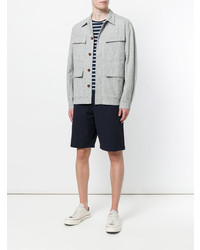 Мужская серая куртка-рубашка от Universal Works