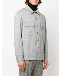 Мужская серая куртка-рубашка от Z Zegna