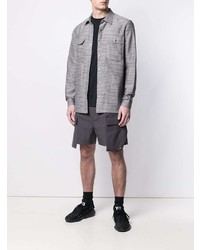 Мужская серая куртка-рубашка от Rick Owens