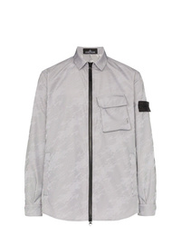 Мужская серая куртка-рубашка от Stone Island Shadow Project
