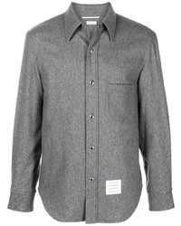Мужская серая куртка-рубашка от Thom Browne
