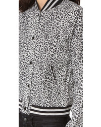 Женская серая куртка с леопардовым принтом от R 13