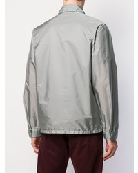 Мужская серая легкая куртка-рубашка от Prada