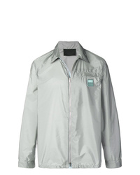 Мужская серая легкая куртка-рубашка от Prada