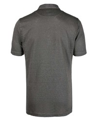 Мужская серая льняная футболка-поло от 120% Lino