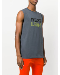 Мужская серая майка с принтом от Ron Dorff