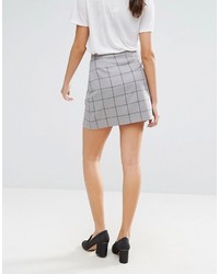 Серая мини-юбка в клетку от Asos