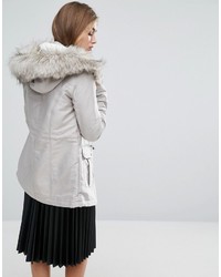 Женская серая парка от Miss Selfridge