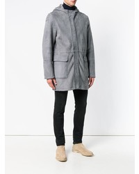 Мужская серая парка от Manzoni 24