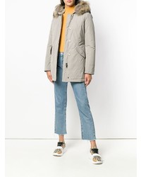Женская серая парка от Woolrich