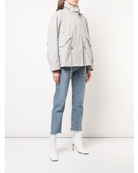 Женская серая парка от Yves Salomon