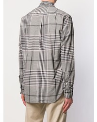 Мужская серая рубашка с длинным рукавом в шотландскую клетку от Gitman Vintage
