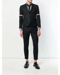 Мужская серая рубашка с длинным рукавом в шотландскую клетку от Thom Browne