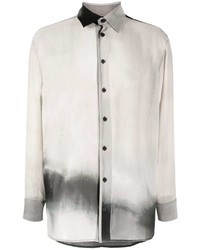 Мужская серая рубашка с длинным рукавом с принтом от Atu Body Couture