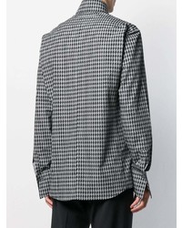 Мужская серая рубашка с длинным рукавом с принтом от Karl Lagerfeld