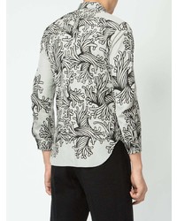 Мужская серая рубашка с длинным рукавом с принтом от Christopher Nemeth