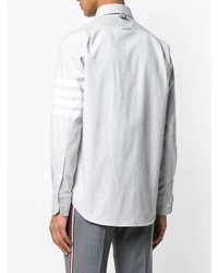 Мужская серая рубашка с длинным рукавом от Thom Browne