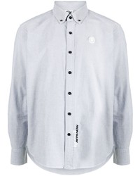Мужская серая рубашка с длинным рукавом от AAPE BY A BATHING APE